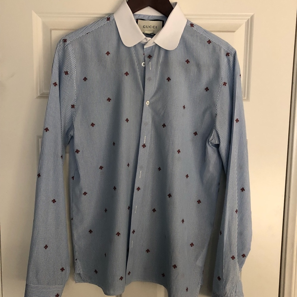 Gucci Bee fil coupé Cambridge shirt